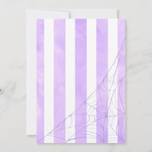 Sweet lila Gnome spuke Kinder Halloween-Party Einladung (Rückseite)