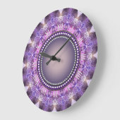 Sweet Lila Mandala Lace Wall Clock Große Wanduhr (Winkel)