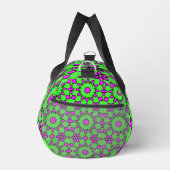 Sweet Lime Green & Lila Floral Muster Duffle Bag (Rechts)