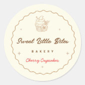 Sweet Lites Bakery Cherry Cupcakes Sticker (Vorderseite)