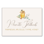 Sweet Litey Honey Baby Shower Food Label Card Tischnummer (Rückseite)