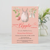 Sweet Little Apple Baby Shower | Fall Rustic Baby Einladung (Stehend Vorderseite)