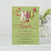 Sweet Little Apple Baby Shower | Fall Rustic Baby Einladung (Stehend Vorderseite)