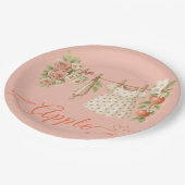 Sweet Little Apple Baby Shower | Fall Rustic Baby Pappteller (Schrägansicht)