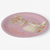 Sweet Little Apple Baby Shower | Fall Rustic Baby Pappteller (Schrägansicht)