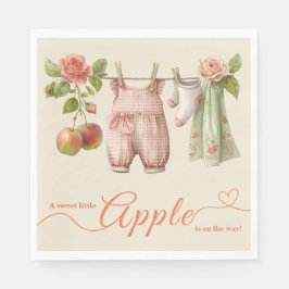 Sweet Little Apple Baby Shower | Fall Rustic Baby  Serviette