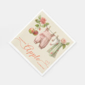 Sweet Little Apple Baby Shower | Fall Rustic Baby  Serviette (Ecke)