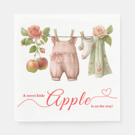 Sweet Little Apple Baby Shower | Fall Rustic Baby  Serviette