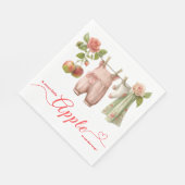 Sweet Little Apple Baby Shower | Fall Rustic Baby Serviette (Ecke)