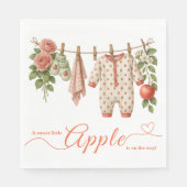 Sweet Little Apple Baby Shower | Fall Rustic Baby  Serviette (Vorderseite)