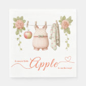 Sweet Little Apple Baby Shower | Fall Rustic Baby Serviette (Vorderseite)