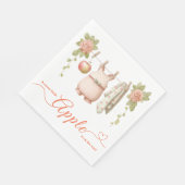 Sweet Little Apple Baby Shower | Fall Rustic Baby  Serviette (Ecke)