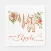 Sweet Little Apple Baby Shower | Fall Rustic Baby  Serviette (Vorderseite)