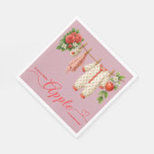 Sweet Little Apple Baby Shower | Fall Rustic Baby Serviette (Ecke)