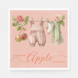 Sweet Little Apple Baby Shower | Fall Rustic Baby  Serviette