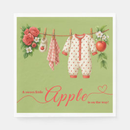 Sweet Little Apple Baby Shower | Fall Rustic Baby  Serviette
