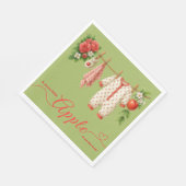 Sweet Little Apple Baby Shower | Fall Rustic Baby  Serviette (Ecke)