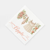 Sweet Little Apple Baby Shower | Fall Rustic Baby Serviette (Ecke)
