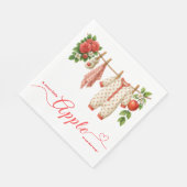Sweet Little Apple Baby Shower | Fall Rustic Baby Serviette (Ecke)