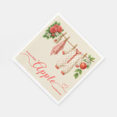 Sweet Little Apple Baby Shower | Fall Rustic Baby Serviette (Ecke)