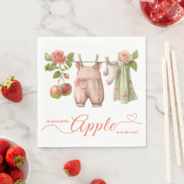 Sweet Little Apple Baby Shower | Fall Rustic Baby  Serviette