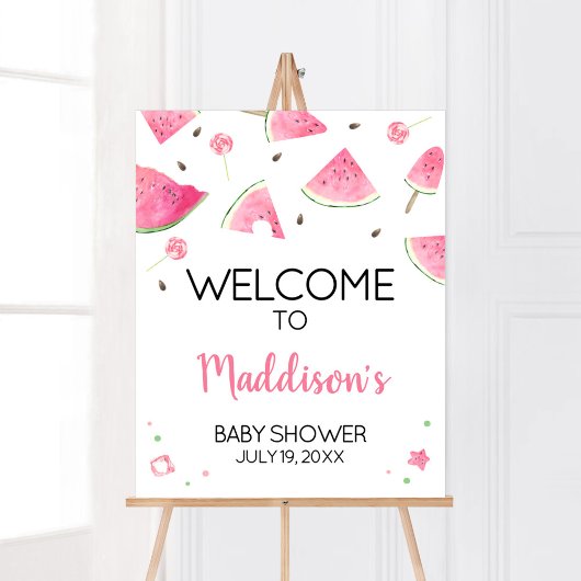 Sweet Little Baby Watermelon Babydusche Willkommen Poster