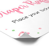 Sweet Little Baby Watermelon Diaper Raffle Poster (Ecke)