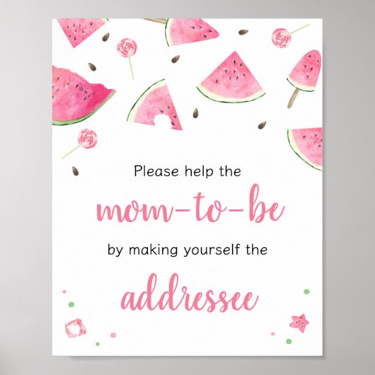 Sweet Little Baby Watermelon Envelope Poster (Vorne)