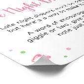 Sweet Little Baby Watermelon Spate Night Diapers Poster (Ecke)