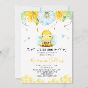 Sweet Little Bee Baby Dusche Einladung