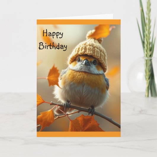 Sweet Little Bird Birthday Card Karte (Vorderseite)
