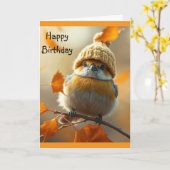 Sweet Little Bird Birthday Card Karte (Gelbe Blume)