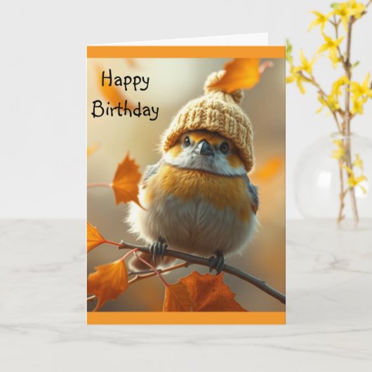 Sweet Little Bird Birthday Card Karte (Gelbe Blume)