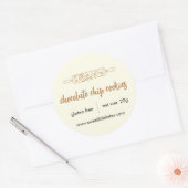 Sweet Little Bites Bakery Chocolate Cookies Runder Aufkleber (Umschlag)