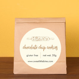 Sweet Little Bites Bakery Chocolate Cookies Runder Aufkleber