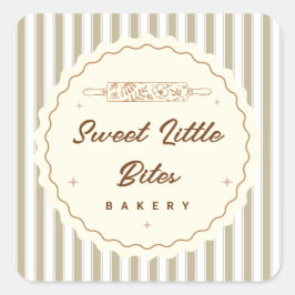 Sweet Little Bites Small Bakery Logo Sticker