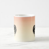 Sweet Little Black and White Hunde auf Orange Tass Kaffeetasse (Mittel)