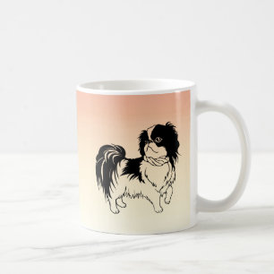 Sweet Little Black and White Hunde auf Orange Tass Kaffeetasse