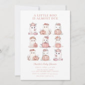 Sweet Little Boo Halloween Kinderdusche Einladung (Vorderseite)