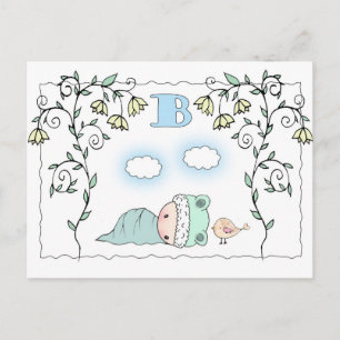 Sweet Little Boy Baby Dusche Postkarte Einladungen