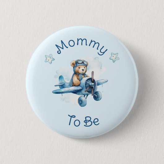 Sweet Little Boy on Way Baby Shower Button (Vorderseite)