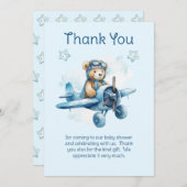 Sweet Little Boy on Way Baby Shower Dankeskarte (Vorne/Hinten)