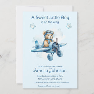 Sweet Little Boy on Way Baby Shower Einladung