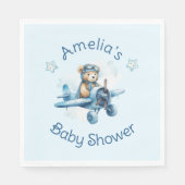 Sweet Little Boy on Way Baby Shower Serviette (Vorderseite)