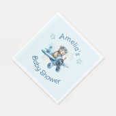 Sweet Little Boy on Way Baby Shower Serviette (Ecke)