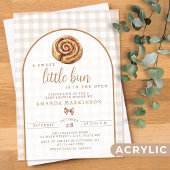 Sweet Little Bun in Oven Neutral Baby Shower Acryleinladungen