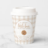Sweet Little Bun in Oven Neutral Baby Shower Pappbecher (Rückseite)