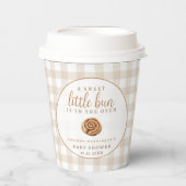 Sweet Little Bun in Oven Neutral Baby Shower Pappbecher (Vorderseite)