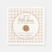 Sweet Little Bun in the Oven Neutral Baby Shower Serviette (Vorderseite)