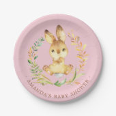 Sweet Little Bunny Baby Shower 7" Platten Pappteller (Vorderseite)